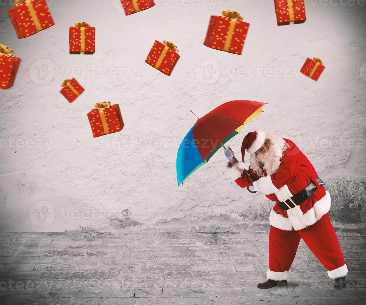 Santaclaus vs gifts storm photo