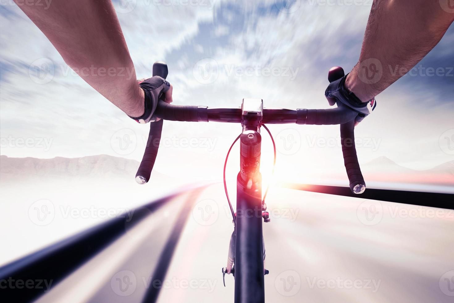 Cyclist in speed photo