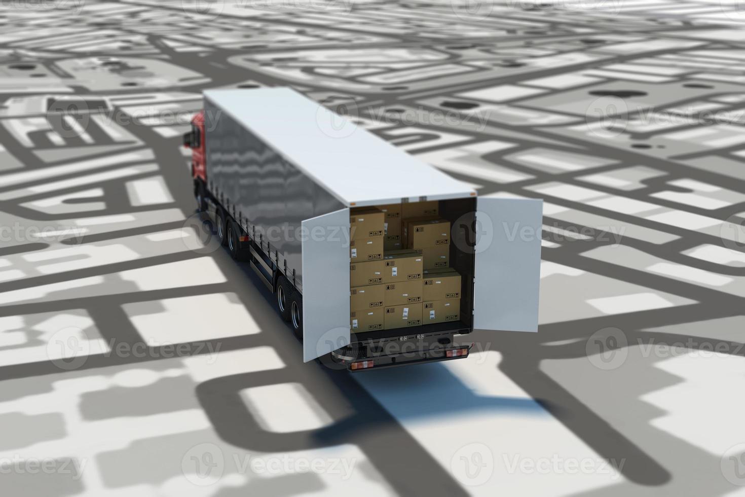 GPS tracking and shipment. 3D Rendering photo