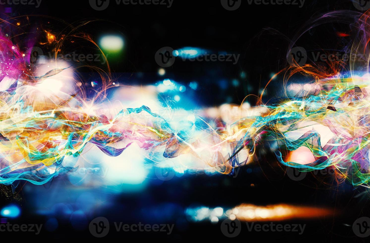 Modern abstract motion banner on dark background photo