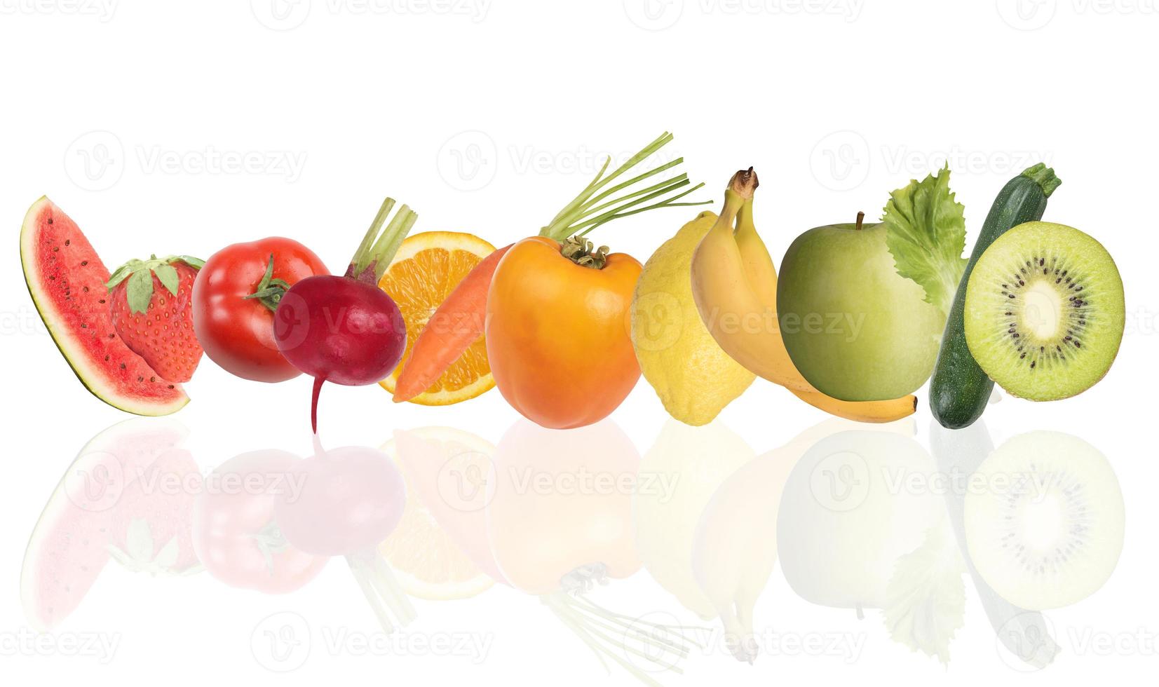 Colourful banner of fruits. Healthy food concept photo