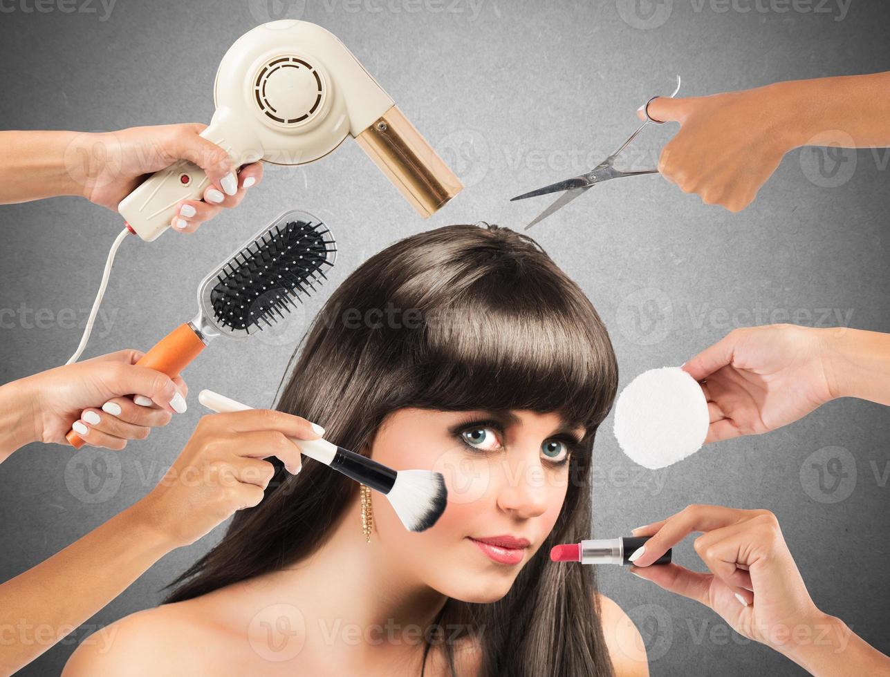 Hair style and make-up photo