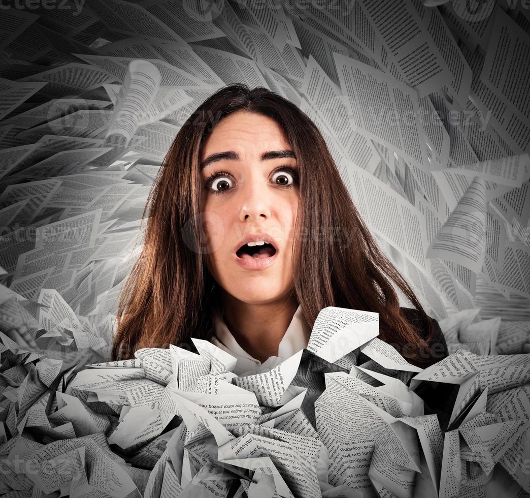 Submerged by the working documents photo