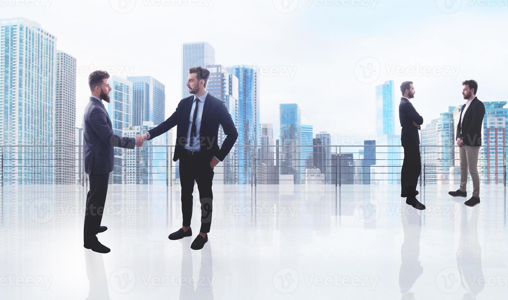 Business handshake. Concept of teamwork and partnership photo