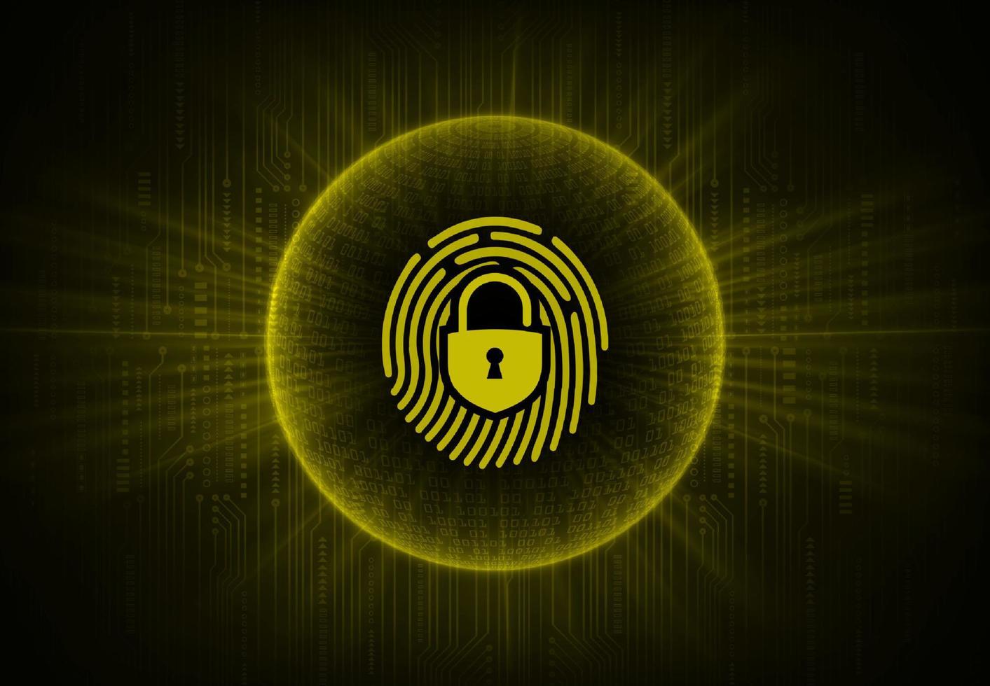 Modern Cybersecurity Technology Background with padlock vector