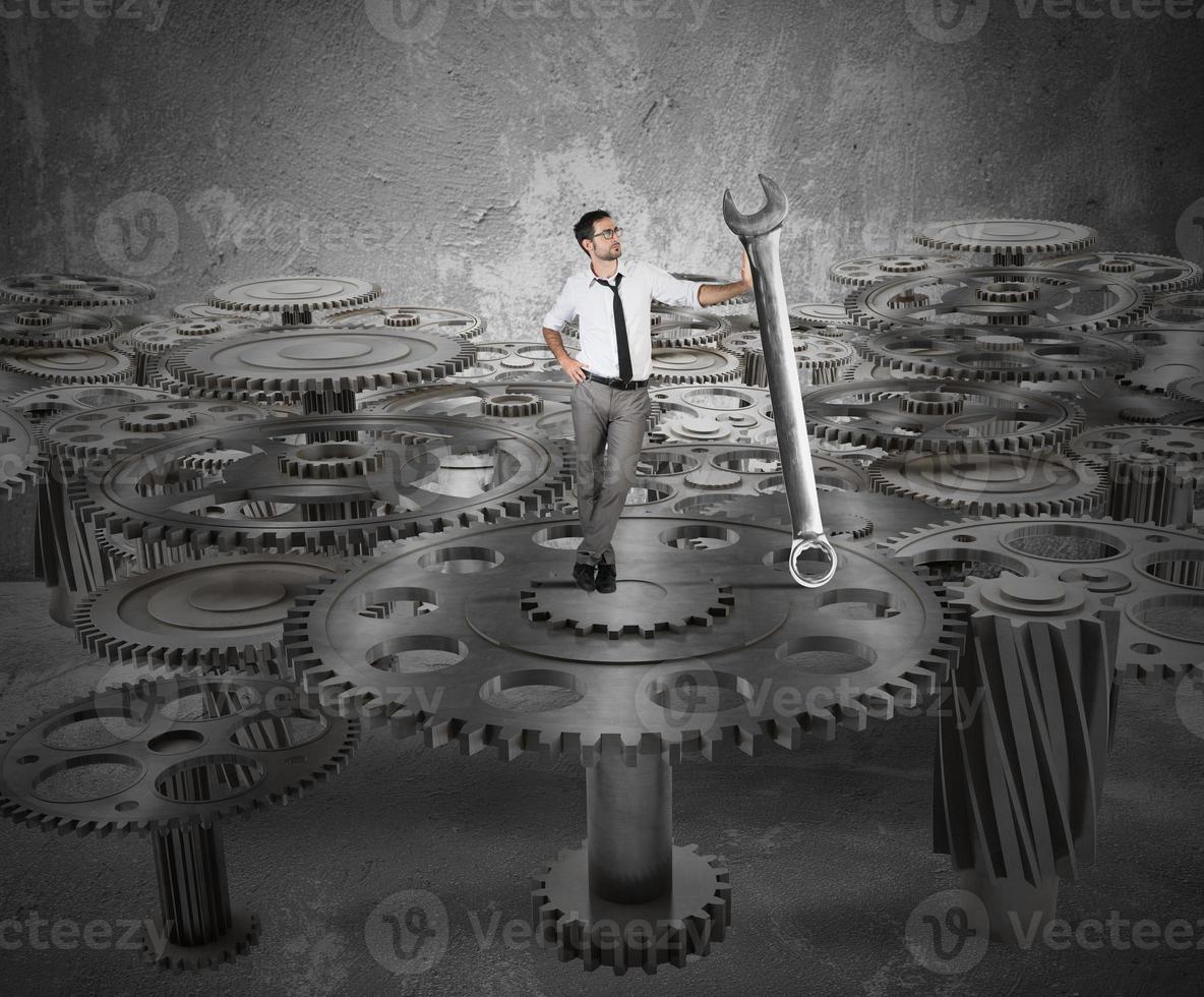 Maintenance of a system of gears photo
