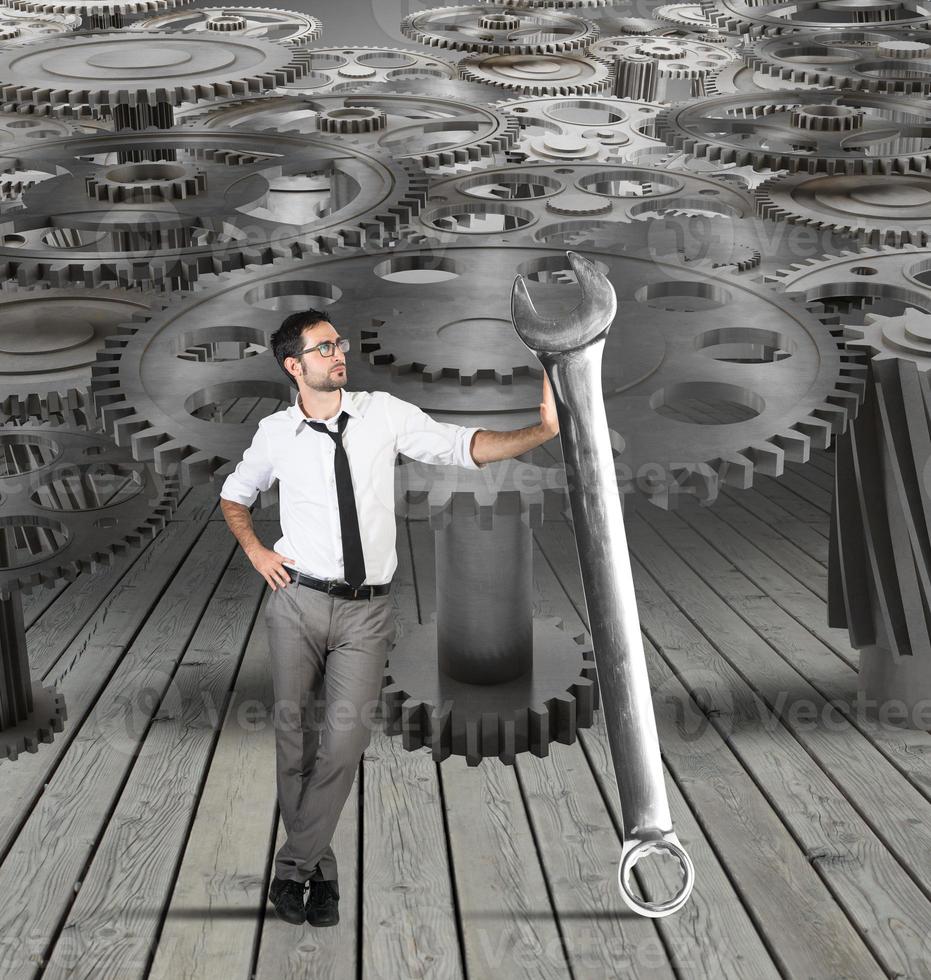 Maintenance of a system of gears photo