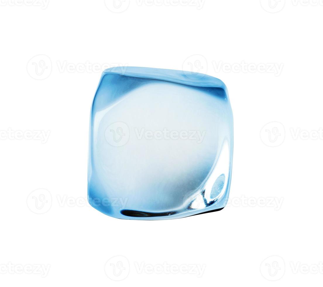 Image of blue ice cube of water photo