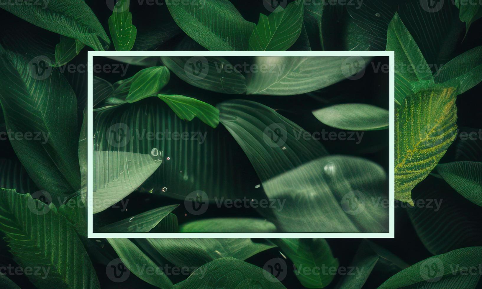 empty text space surrounded by leaves photo