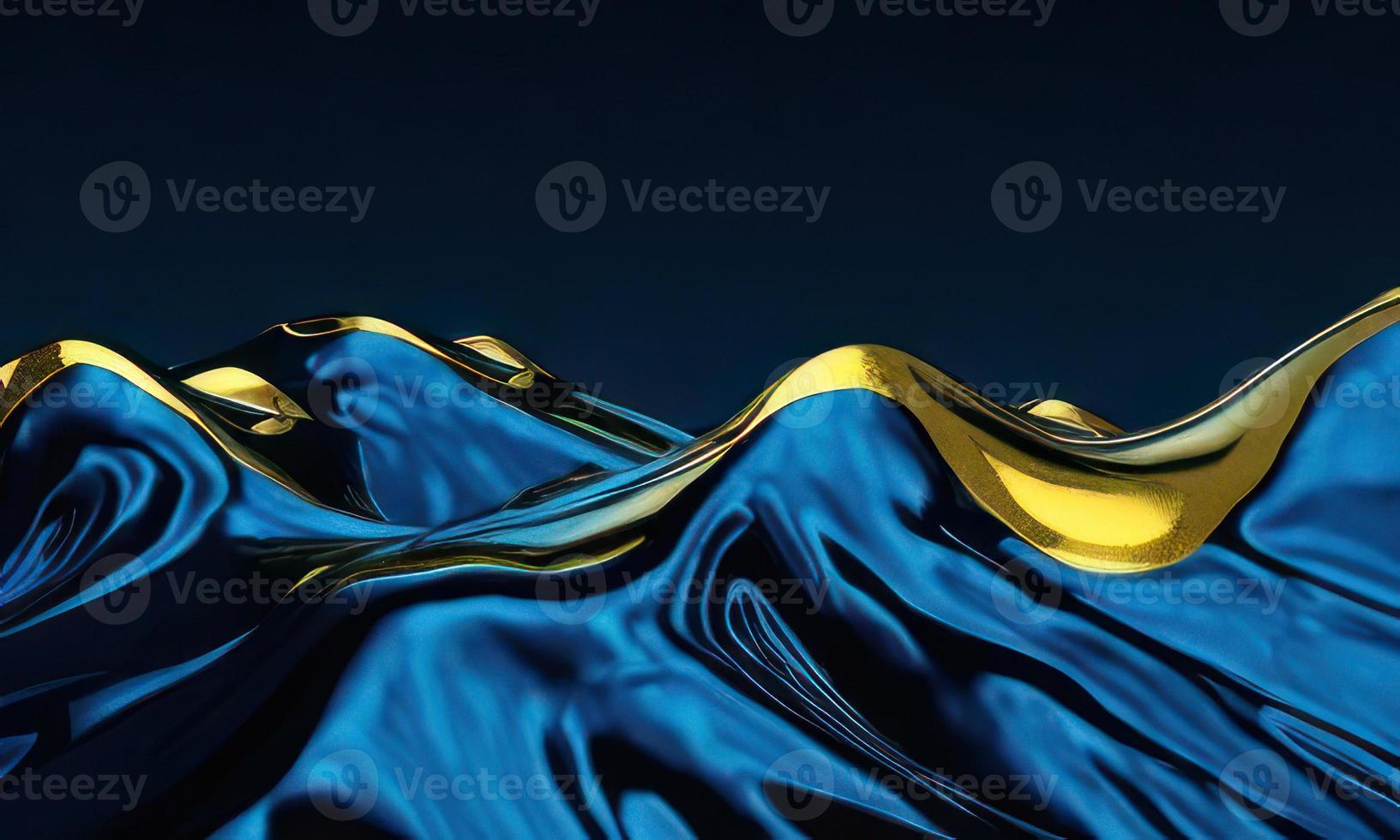 blue and god liquid flow background photo