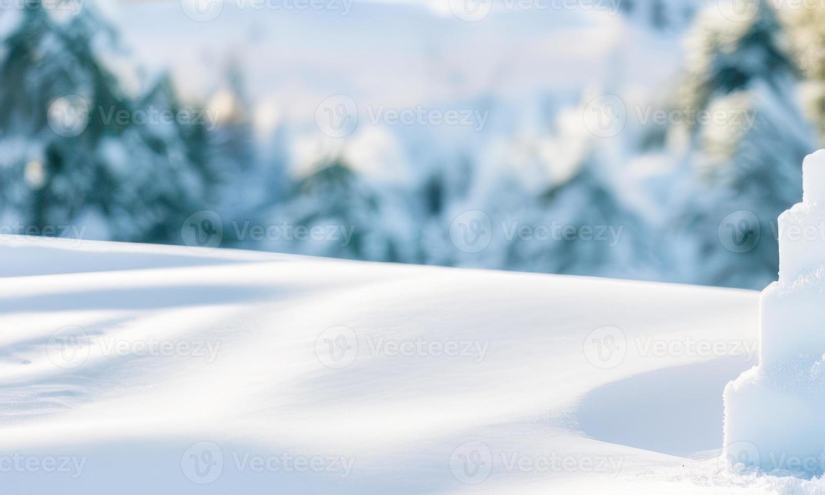 snow in winter background photo