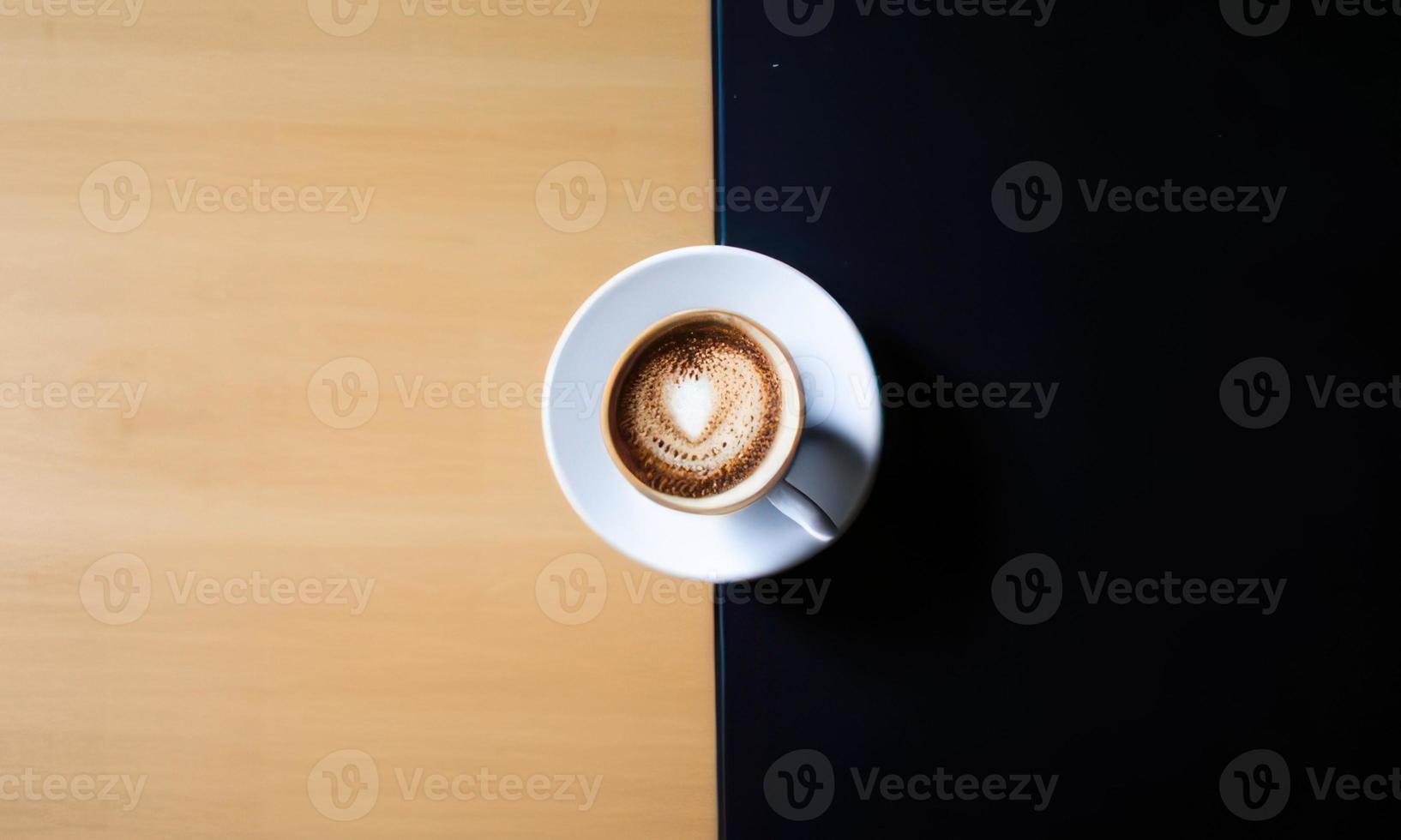 coffee cup on table background photo