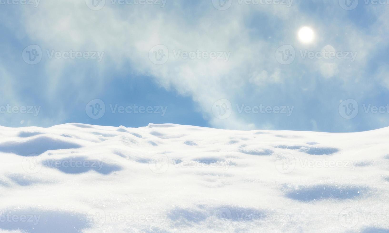 snow in winter background photo