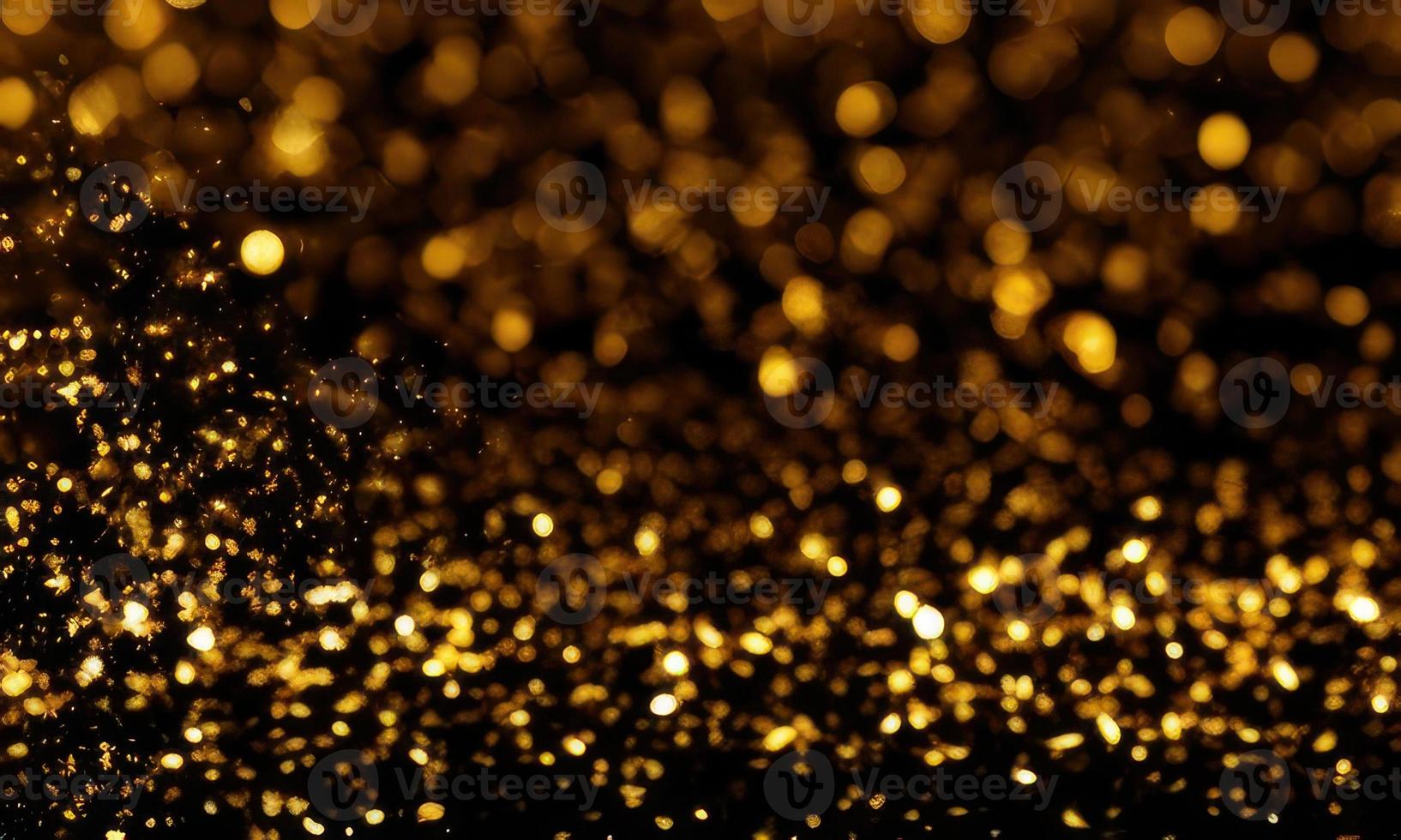 background with gold particles and bokeh photo