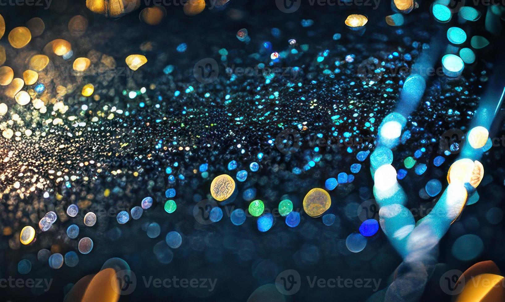 blue bokeh background with small particle photo