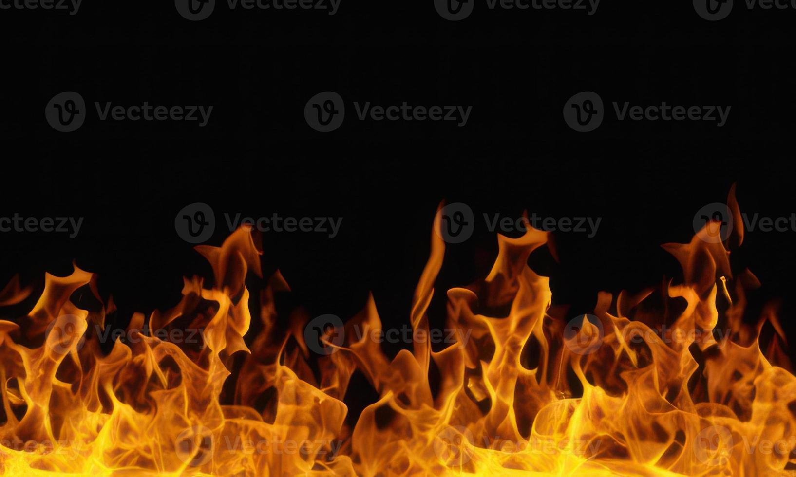 fire on black background photo