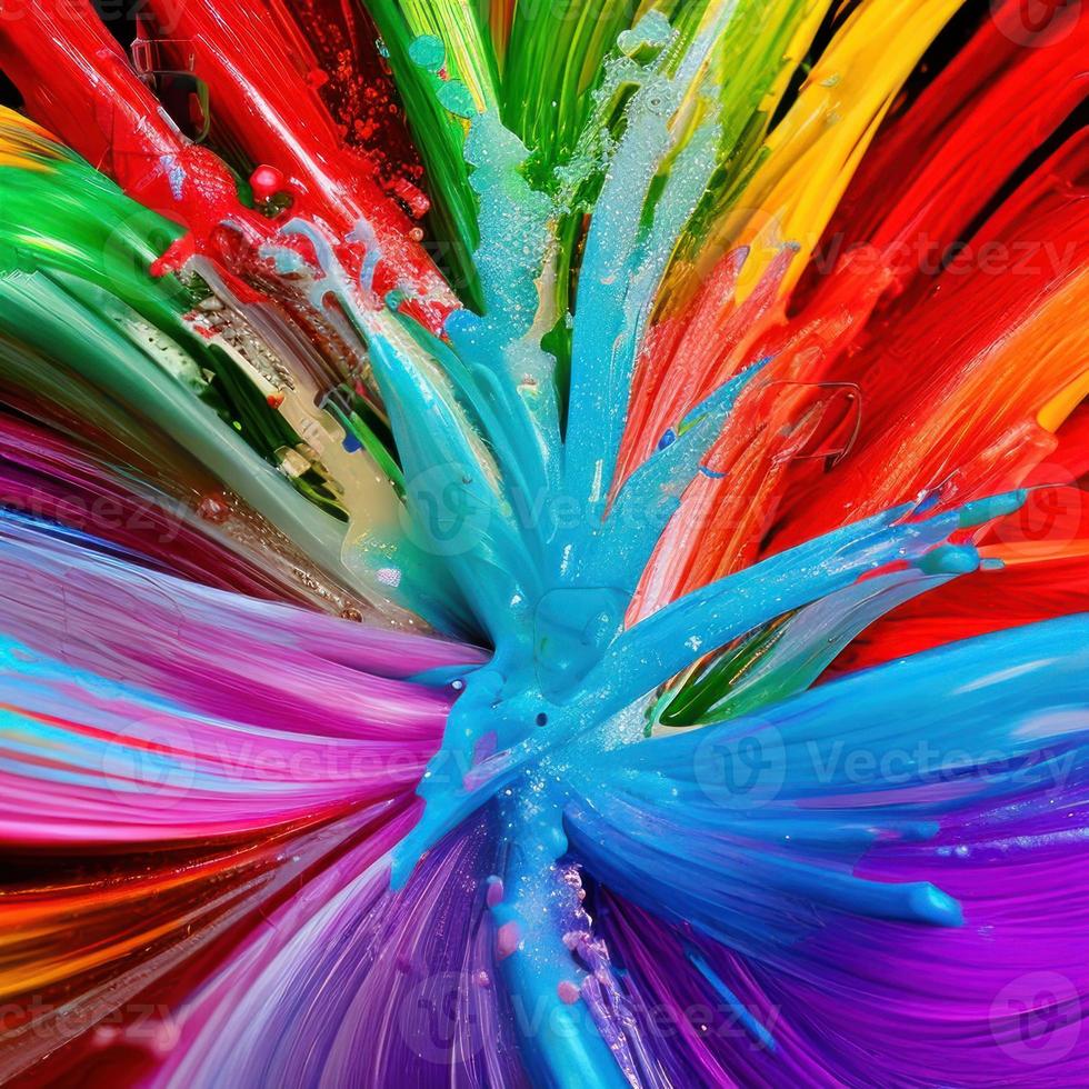 colorful paint splashes background photo