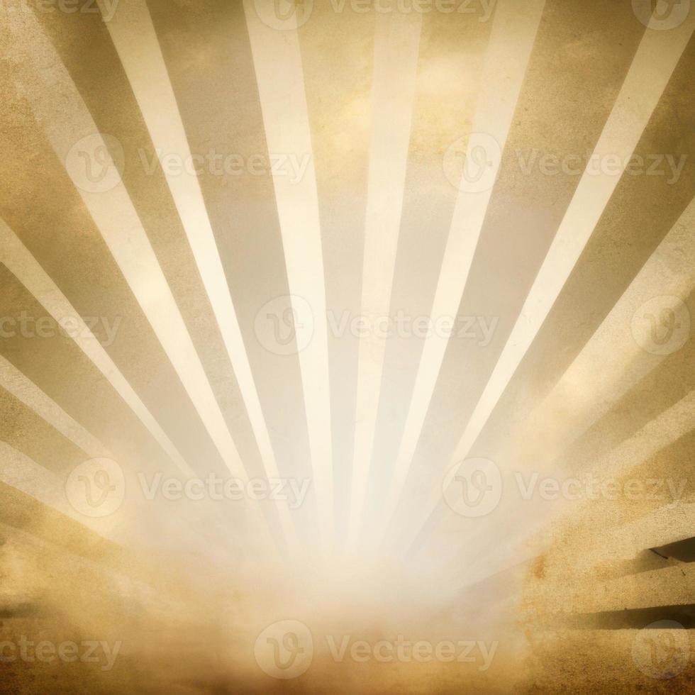 vintage sunburst background with rays photo