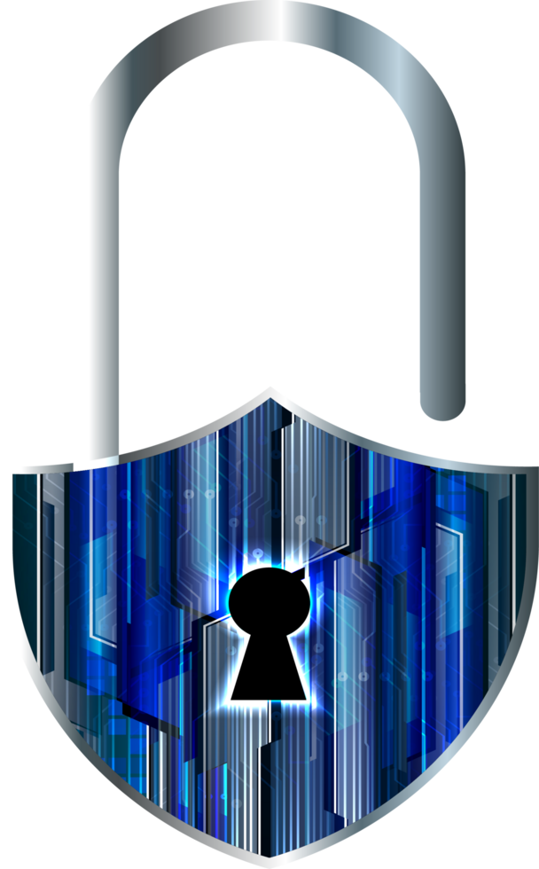 Modern Technology Padlock Crop-out png