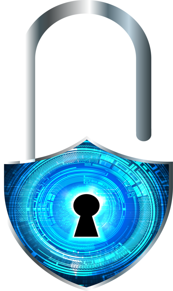 Modern Technology Padlock Crop-out png