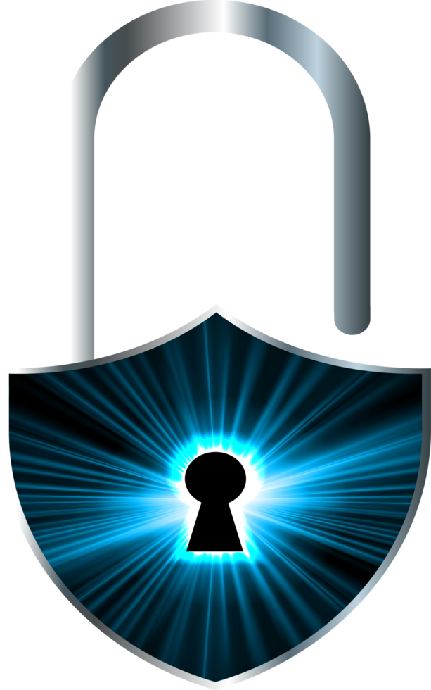 Modern Technology Padlock Crop-out png