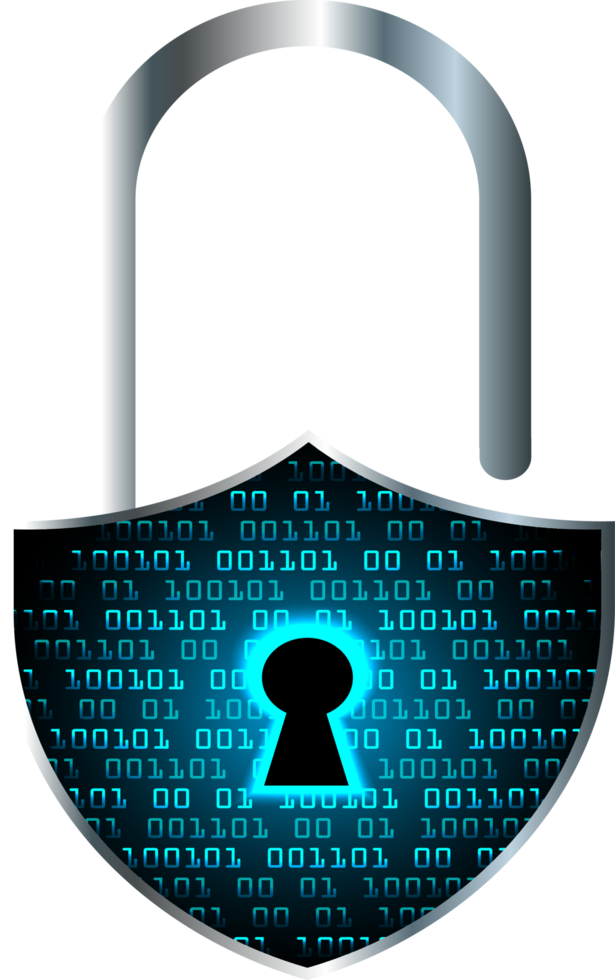 Modern Technology Padlock Crop-out png