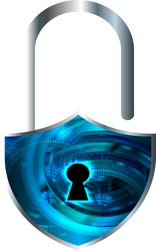 Modern Technology Padlock Crop-out png