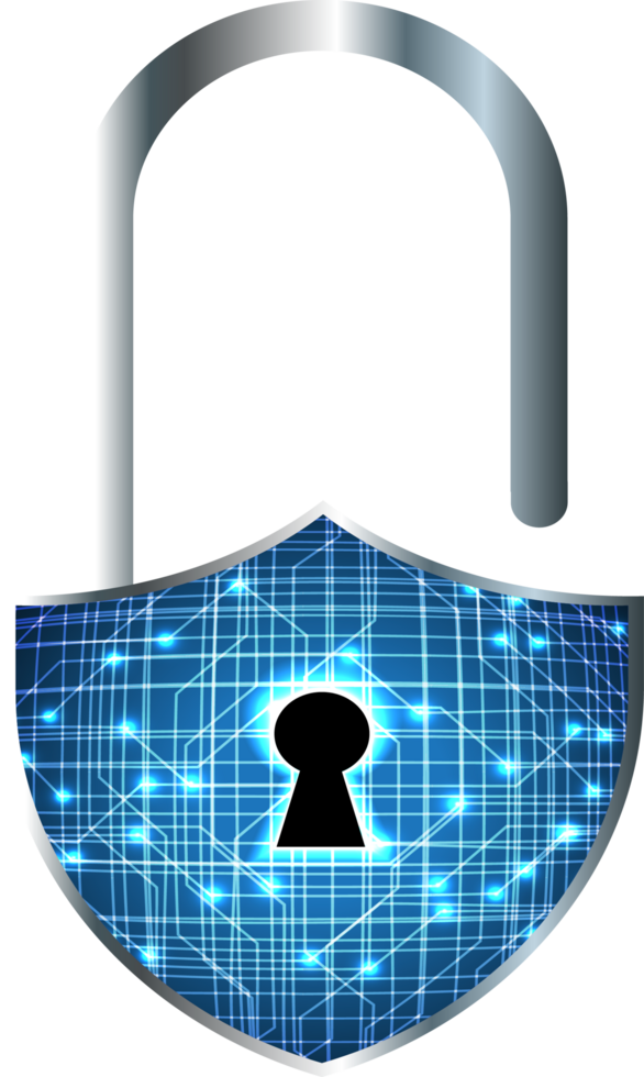 Modern Technology Padlock Crop-out png