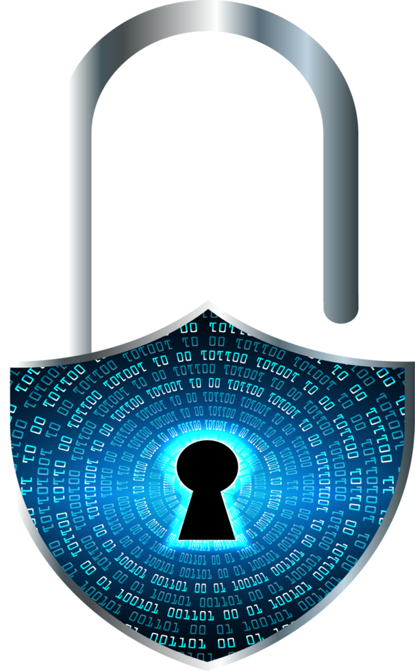 Modern Technology Padlock Crop-out png