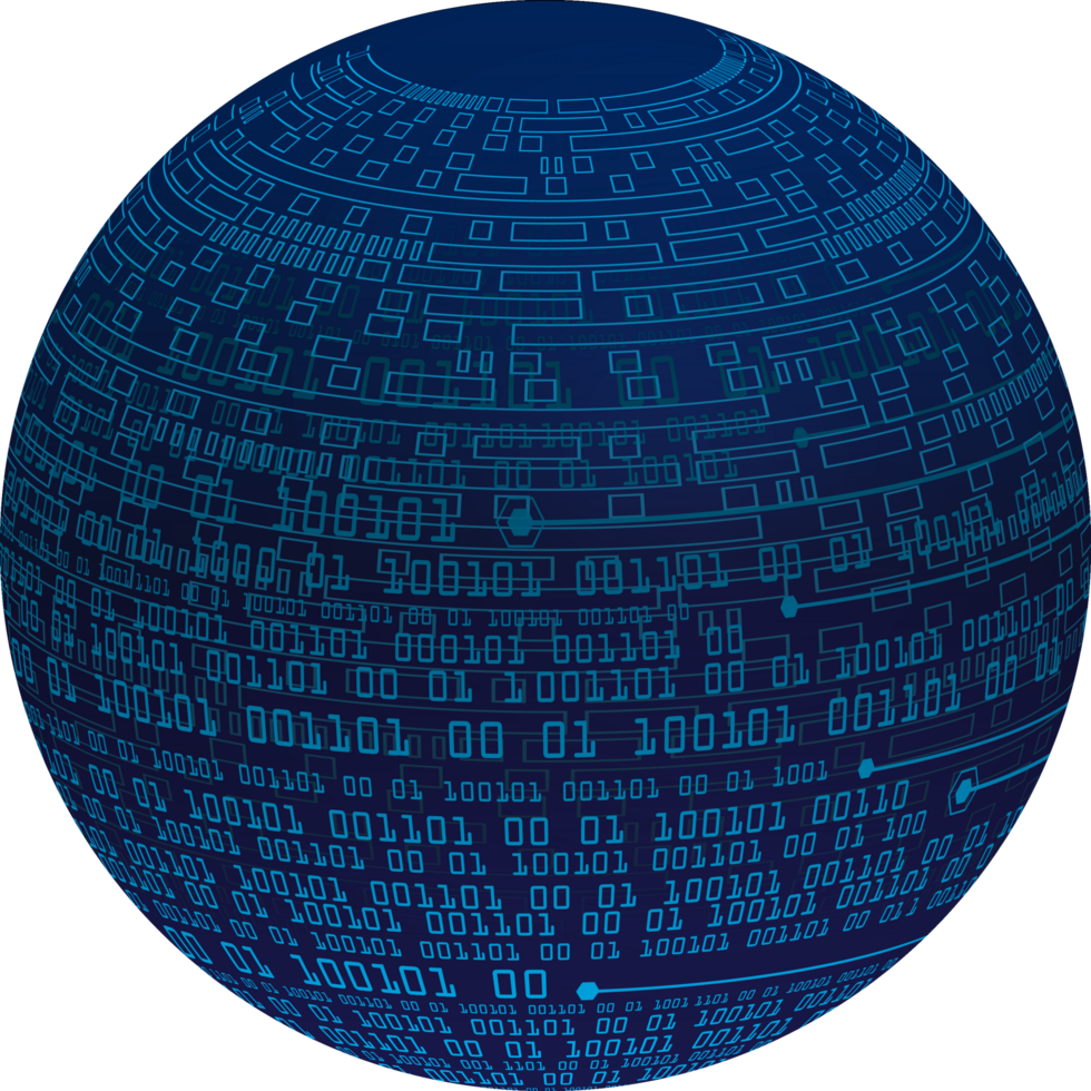 Modern Technology World Map Globe Crop-out png