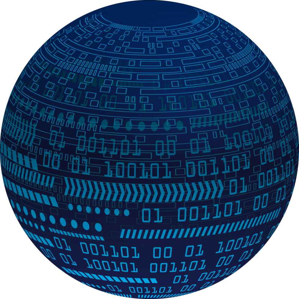 Modern Technology World Map Globe Crop-out png