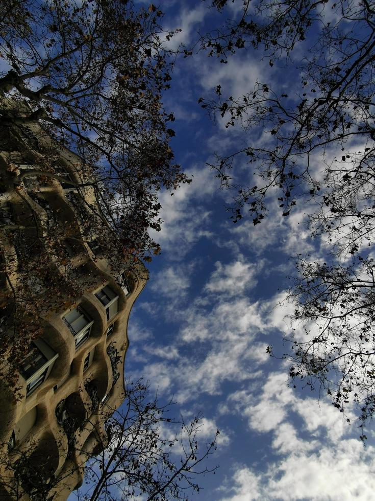 House, deep sky, trees photo