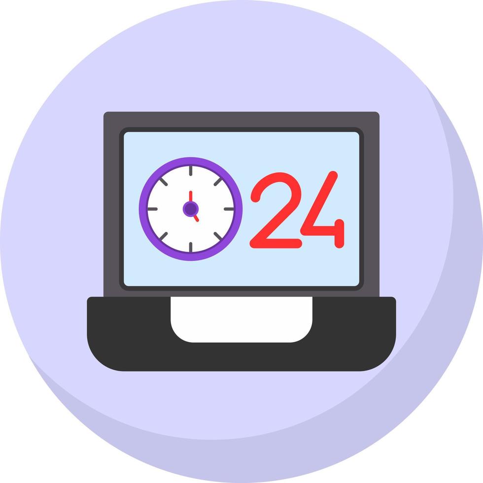24 Hours Vector Icon Design