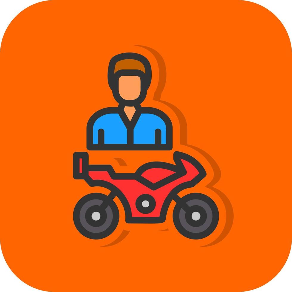 Motorcyclist Vector Icon Design