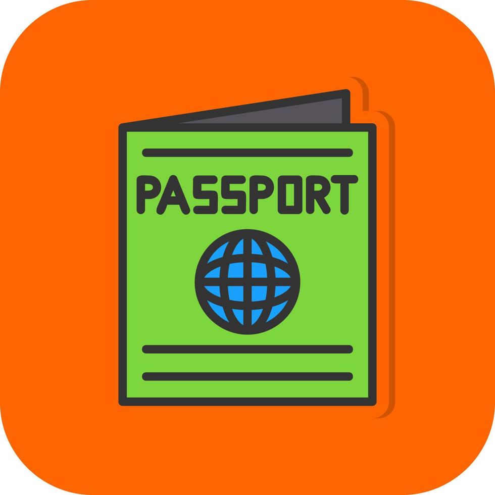 diseño de icono de vector de pasaporte