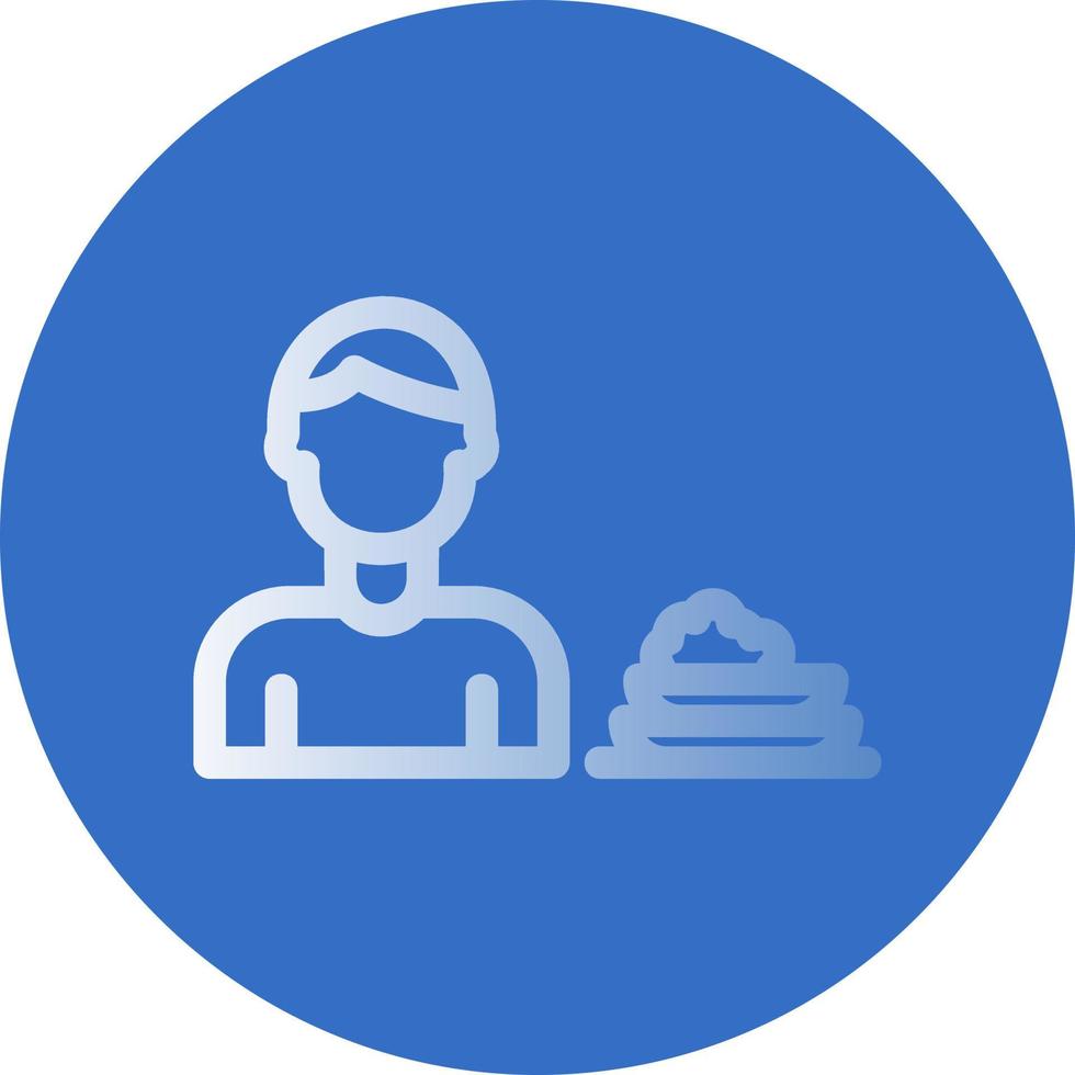 Man Washing Dishes Vector Icon Design