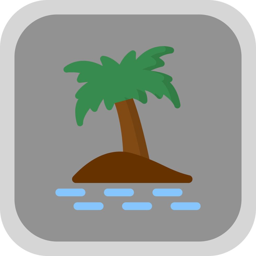 Palm Island Vector Icon Design