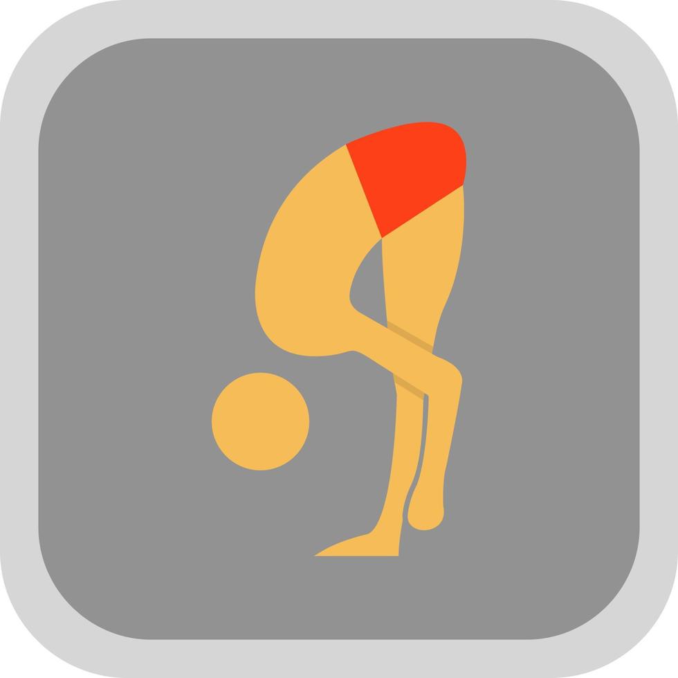 Forward Bend Pose Vector Icon Design