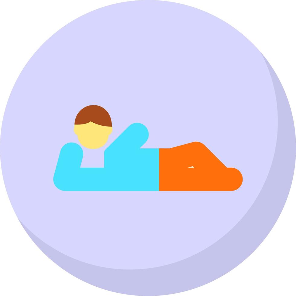 Lying Down Vector Icon Design