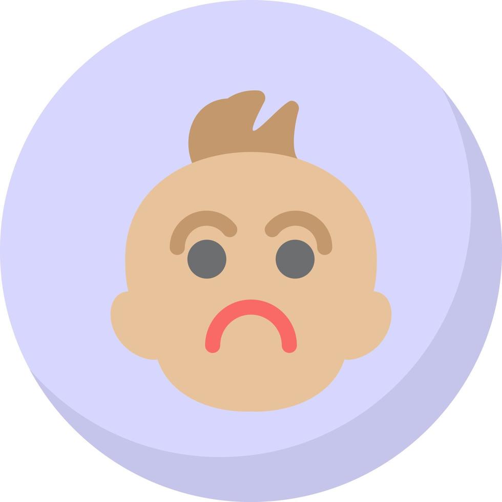 Sad Baby Vector Icon Design