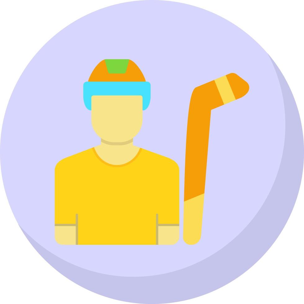 Hockey Player Vector Icon Design