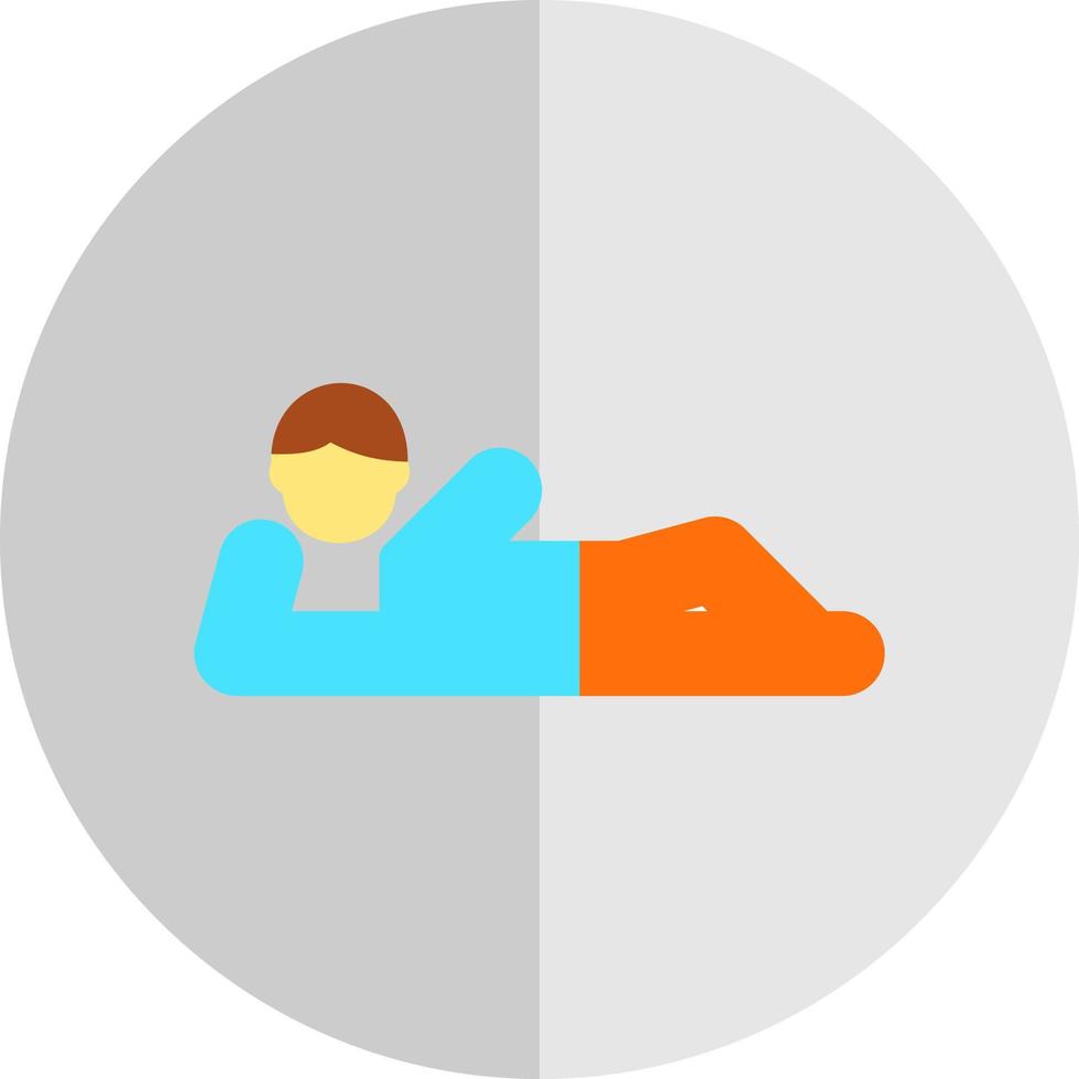 Lying Down Vector Icon Design