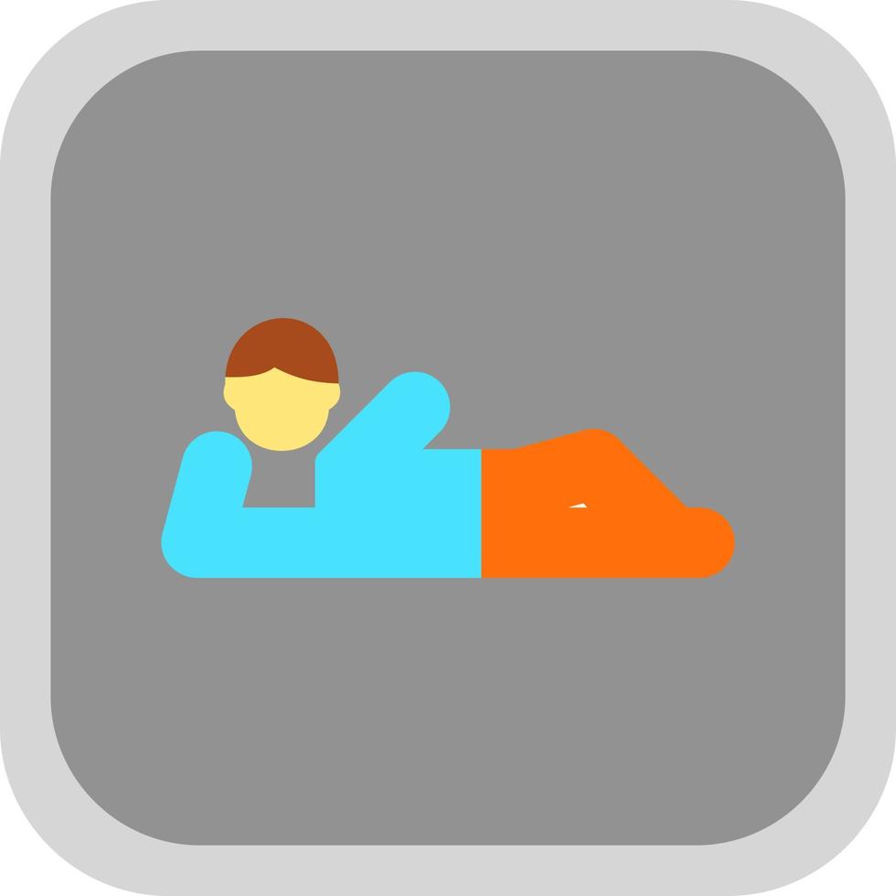 Lying Down Vector Icon Design