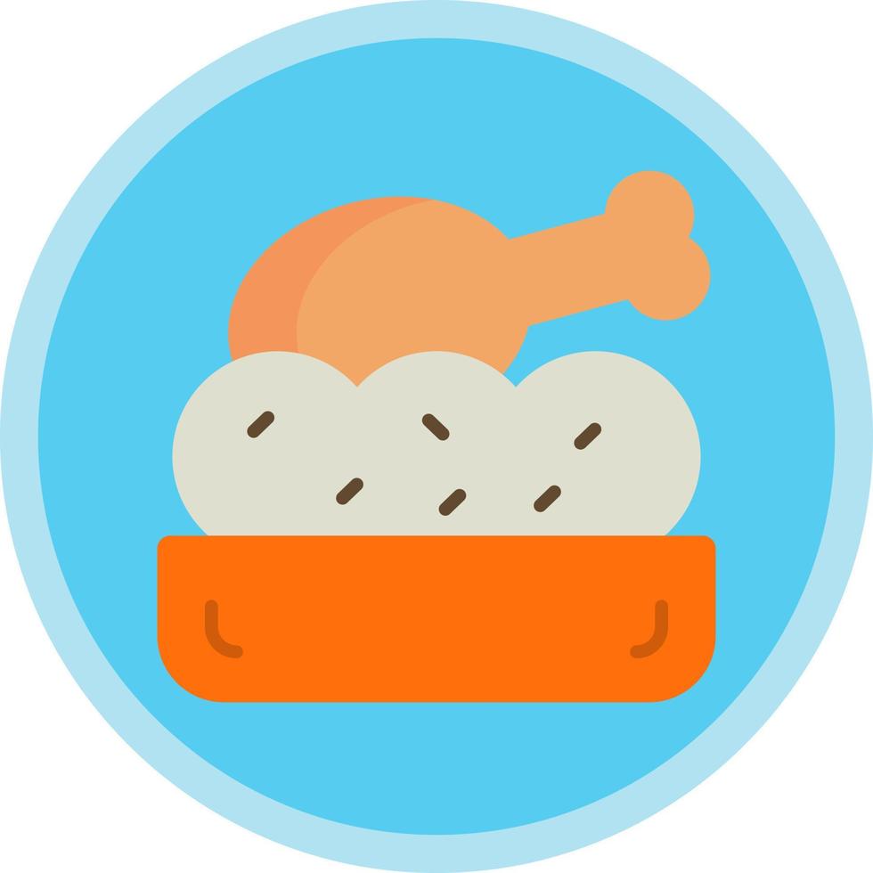 Chicken Rice Vector Icon Design