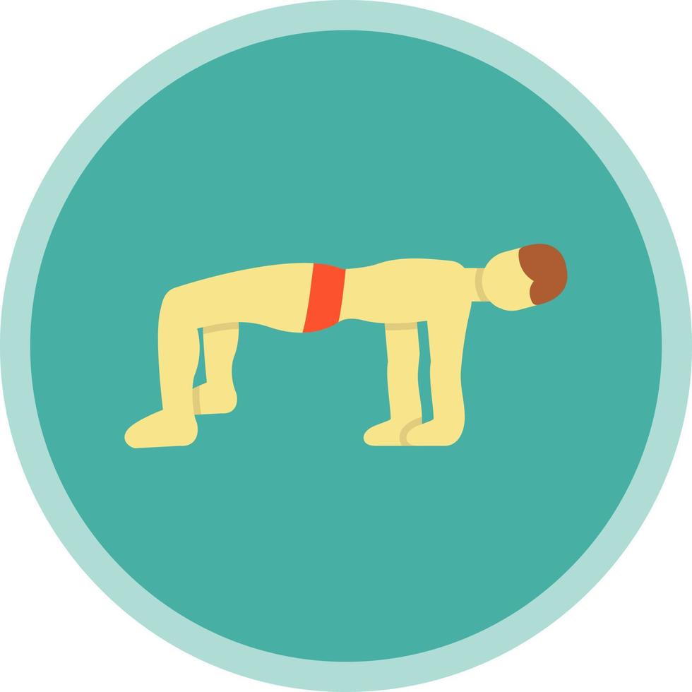 Upward Table Pose Vector Icon Design