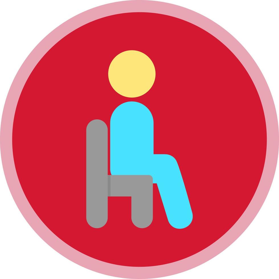 Sitting Vector Icon Design