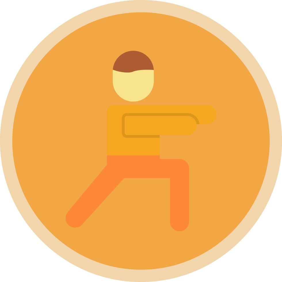 Warrior Pose Vector Icon Design