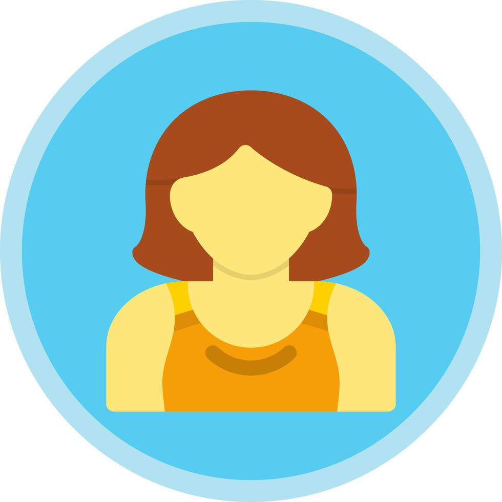 Sporty Lady Vector Icon Design