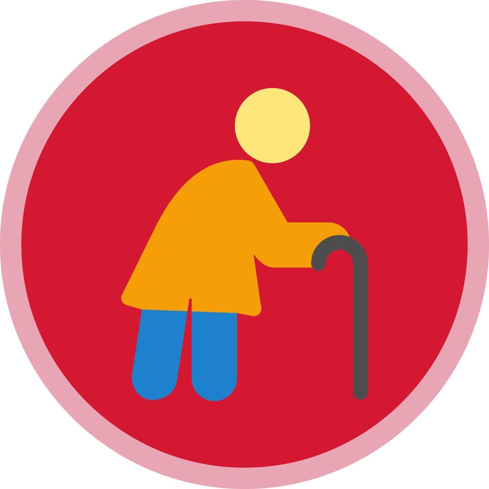 Old Woman Vector Icon Design