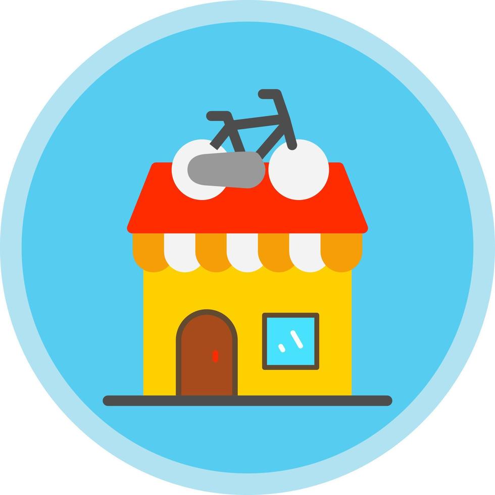 Bike Shop Vector Icon Design